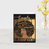 Carte Simplement Magnifique Fille Juneteenth Afro Wo (Fleur jaune)