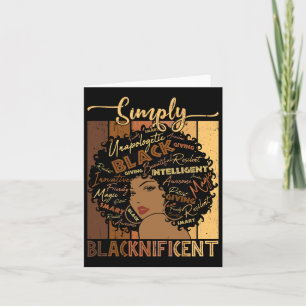 Carte Simplement Magnifique Fille Juneteenth Afro Wo