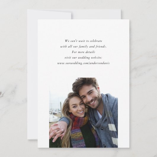 Carte Simplement Minimal Lilac 2 Photo Enregistrer La Da (Dos)