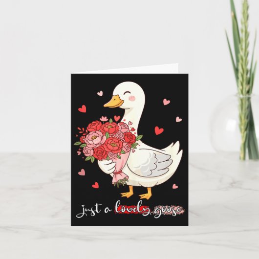 Carte Simplement un bouquet de roses d'oie adorable Fleu (Devant)