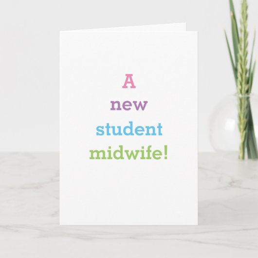 Carte Simplement, une nouvelle sage-femme étudiante ! (Devant)