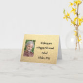 Carte Simples désirs de retraite heureux en noir et or (Fleur jaune)