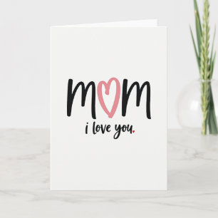 Carte sincère « J'aime maman »