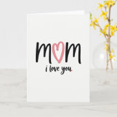 Carte sincère « J'aime maman » (Fleur jaune)