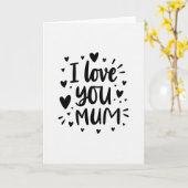 Carte sincère 'Je t'aime Maman' (Fleur jaune)