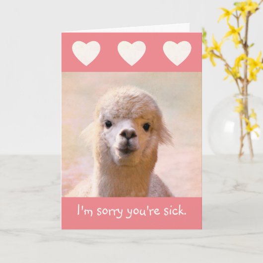 Carte Sincere Llama Va Bien (Fleur jaune)