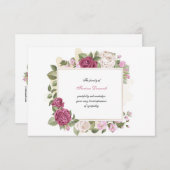 Carte Sincere Merci Sympathie (Devant / Derrière)