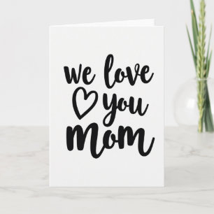 Carte sincère « On t'aime Maman »