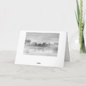 Carte Sincères condoléances avec lac et brouillard (Dos)