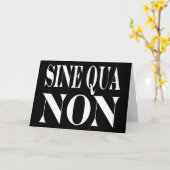 Carte Sine Qua Citation latine non célèbre : Mots à vivr (Fleur jaune)