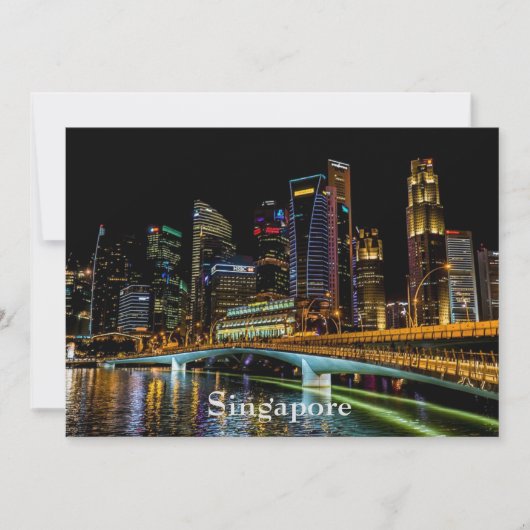 Carte Singapour la nuit (Devant)