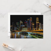 Carte Singapour la nuit (Devant/Arrière en situation)