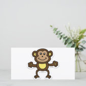 Carte singe (Debout devant)