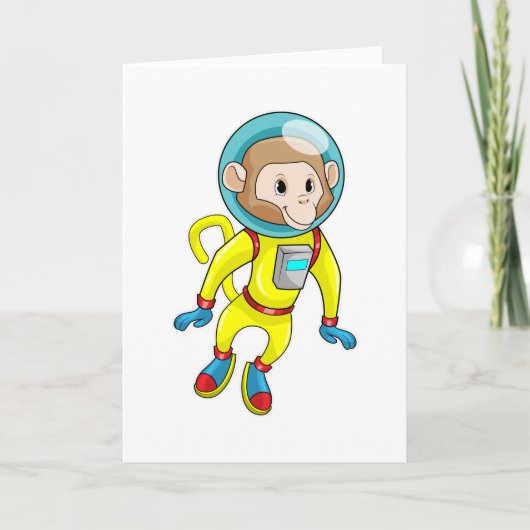 Carte Singe astronaute (Devant)