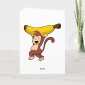 Carte Singe avec banane (Dos)