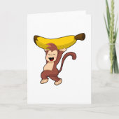 Carte Singe avec banane (Devant)