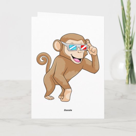 Carte Singe avec des lunettes (Dos)
