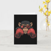 Carte Singe Boxer Avec Gants Boxer Kickboxing Funny B (Fleur jaune)