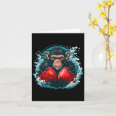 Carte Singe Boxer Avec Gants Boxer Kickboxing Funny B (Fleur jaune)