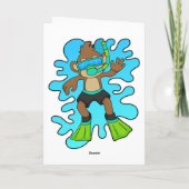 Carte Singe comme Plongeur avec Tubar (Dos)