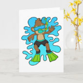 Carte Singe comme Plongeur avec Tubar (Fleur jaune)