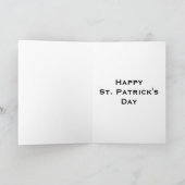 Carte Singe de chaussette du jour de St Patrick heureux (Intérieur)