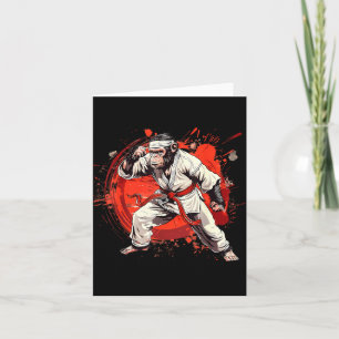 Carte Singe de judo Jiu-Jitsu Kung Fu Taekwondo MMA Sing