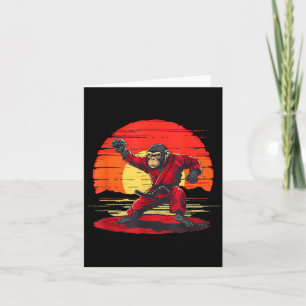 Carte Singe de judo Sunset Kung Fu Taekwondo Singe de ju