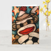 Carte Singe de SOCK-er (Fleur jaune)