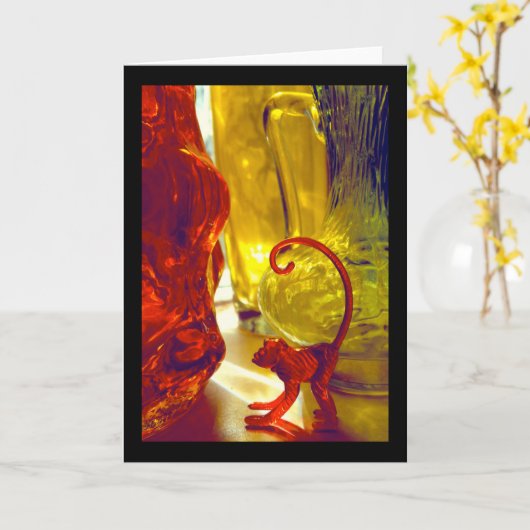 Carte Singe de verre (Fleur jaune)