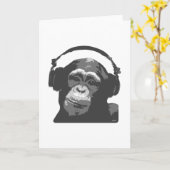 CARTE SINGE DU DJ (Fleur jaune)