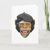 Carte Singe en peintre (Devant)