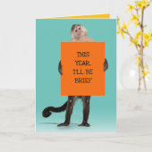 Carte Singe Être Brève Dans Ses Briefs Amusant Anniversa (Fleur jaune)