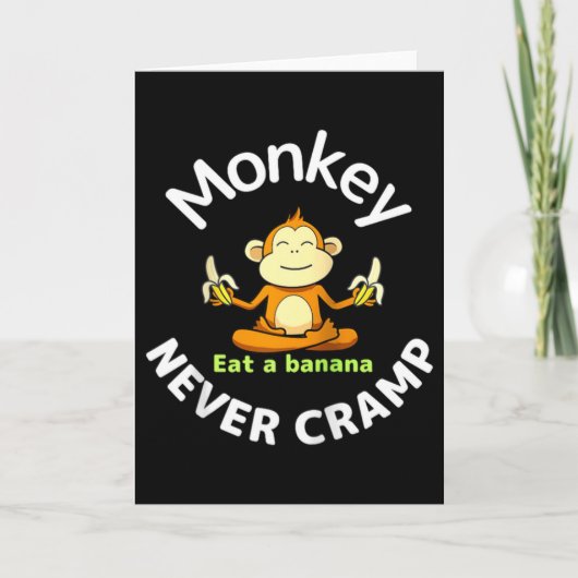 Carte Singe Jamais Crampes Manger Une Bannane Raglan Bas (Devant)