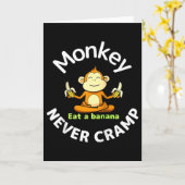 Carte Singe Jamais Crampes Manger Une Bannane Raglan Bas (Fleur jaune)