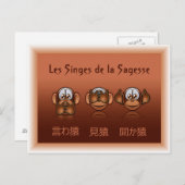 carte singes de la sagesse (Devant / Derrière)