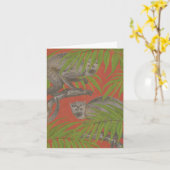 Carte Singes vintages (Fleur jaune)