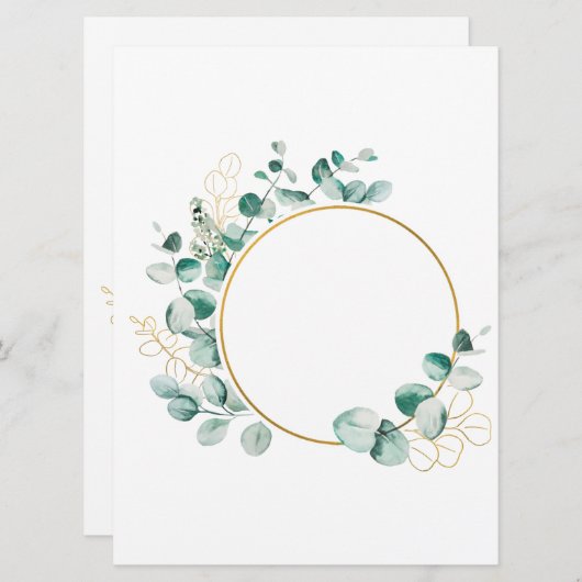 Carte Single Leaf Card (Devant / Derrière)