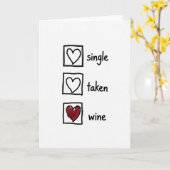 Carte Single Taken Wine Humor Card (Fleur jaune)