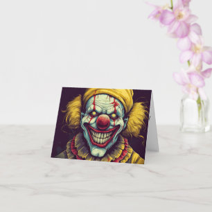 Carte Sinister Funhouse Clown Bonne Halloween