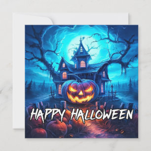 Carte Sinister Halloween Maison hantée
