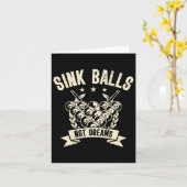 Carte Sink Not Dreams Snooker Pool Billard Joueur (Fleur jaune)