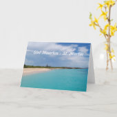 Carte Sint Maarten - Scène de la plage St Martin (Fleur jaune)