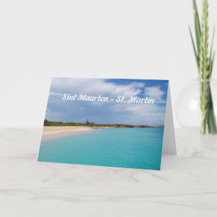Carte Sint Maarten - Scène de la plage St Martin