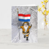 Carte Sinterklaas Avec Drapeau Néerlandais (Fleur jaune)