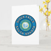 Carte Sioux Falls Dakota du Sud (Fleur jaune)