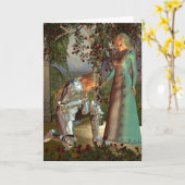 Carte Sir Launcelot et la reine Guinevere (Fleur jaune)