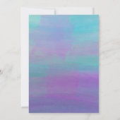 Carte SIREN Purple Gold Mermaid Bash fête d'anniversaire (Dos)