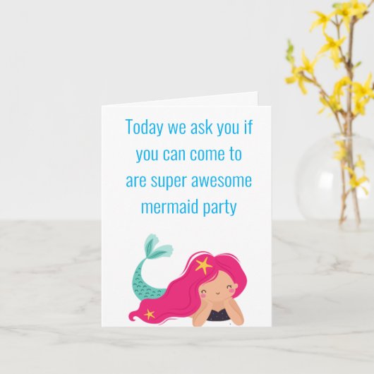 Carte sirène (Fleur jaune)