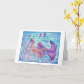 Carte Sirène à la méduse art par Renee Lavoie (Fleur jaune)